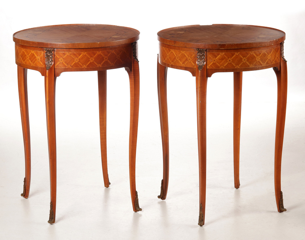A PAIR OF MID 20TH CENTURY FRENCH STYLE TABLES