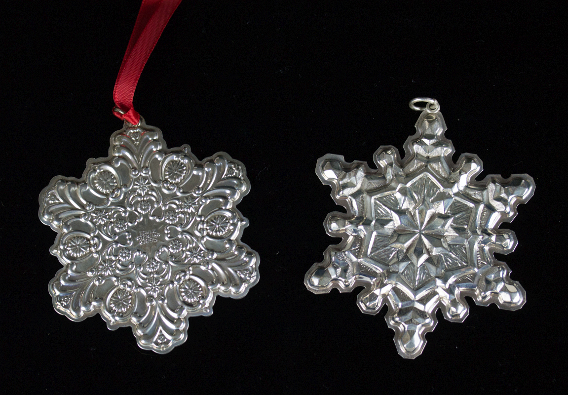 1971 GORHAM AND 1995 TOWLE STERLING ORNAMENTS