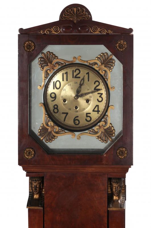 AN UNUSUAL FRENCH TALL CASE CLOCK W/ 24 HOUR DIAL