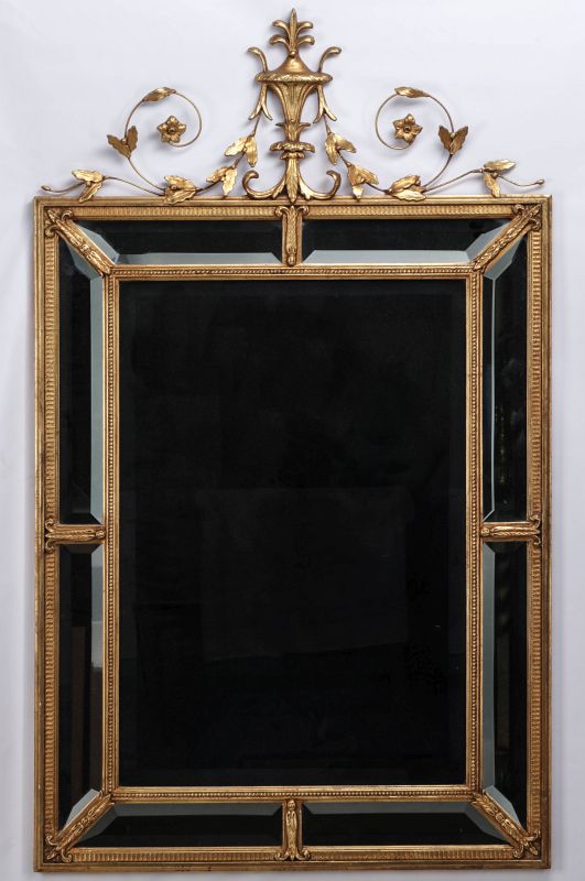 A MID TO LATE 20TH CENTURY ADAM STYLE MIRROR 