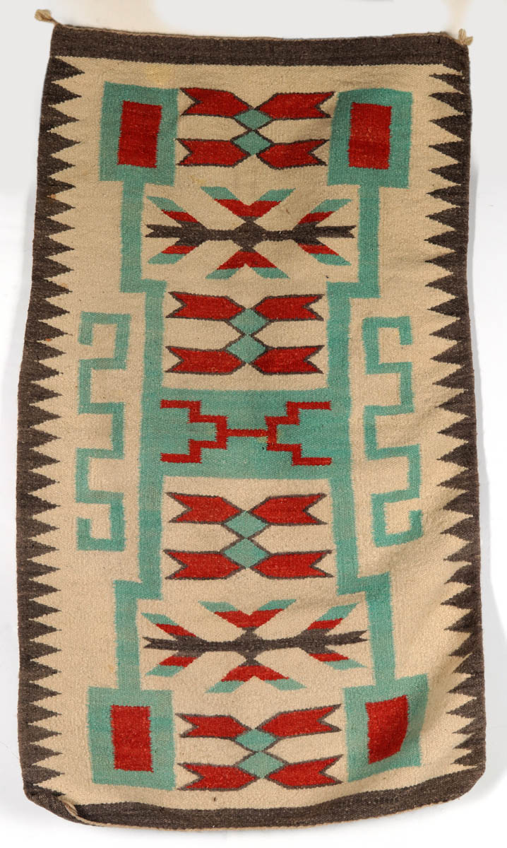 A LATE 20TH CENTURY NAVAJO STORM PATTERN WEAVING