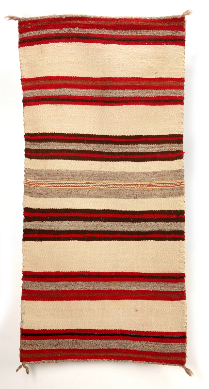 A LATE 20TH CENTURY NAVAJO DOUBLE SADDLE BLANKET