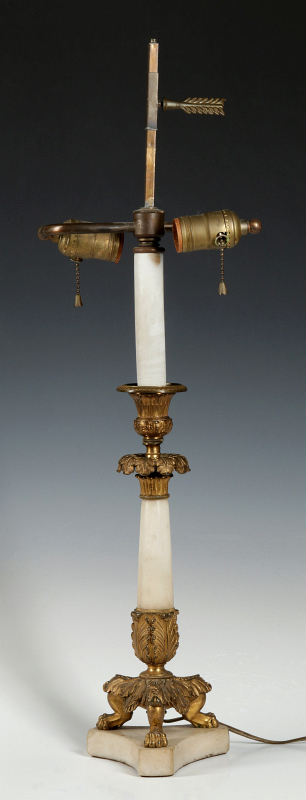 AN EARLY 20TH CENTURY BOUILLOTTE TYPE LAMP BASE