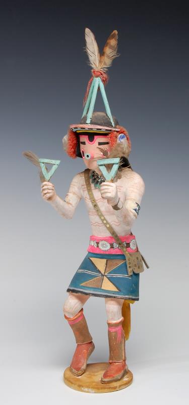 A CONTEMPORARY CARVED COTTONWOOD KACHINA DOLL