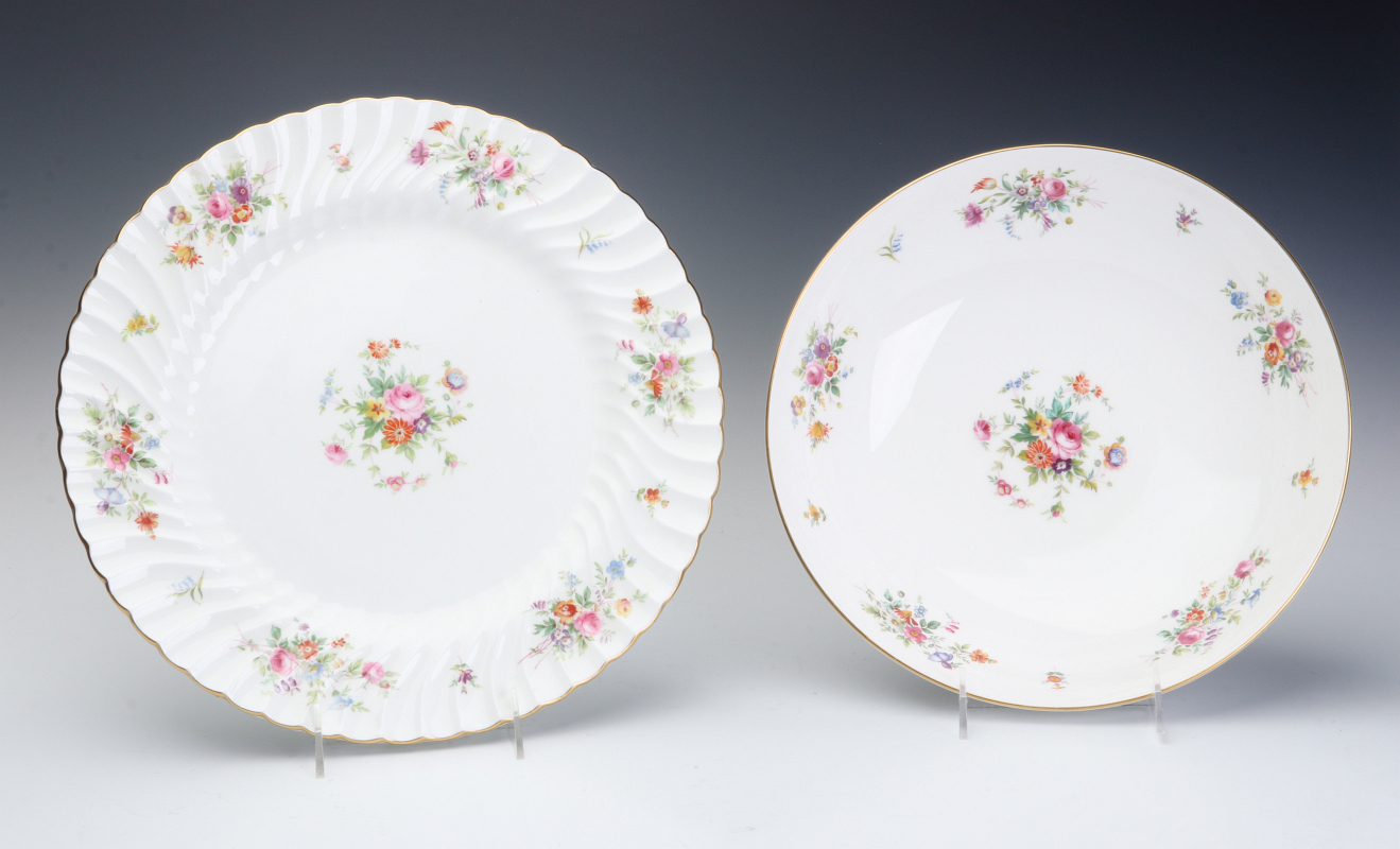 MINTON 'MARLOW' PATTERN CHOP PLATE AND LARGE BOWL