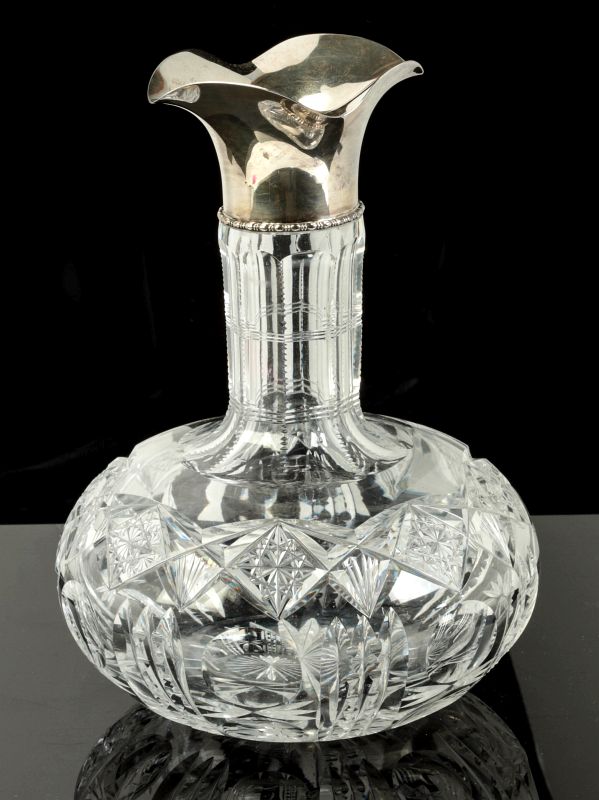 A STERLING-TOPPED ABP CARAFE