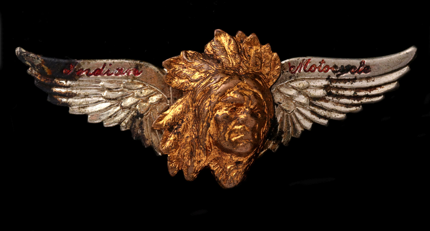 AN INDIAN MOTORCYCLE WINGED CHIEF ADVERTISING PIN