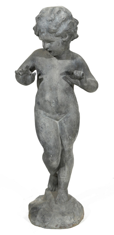 AN EARLY TO MID 20TH CENTURY LEAD PUTTO