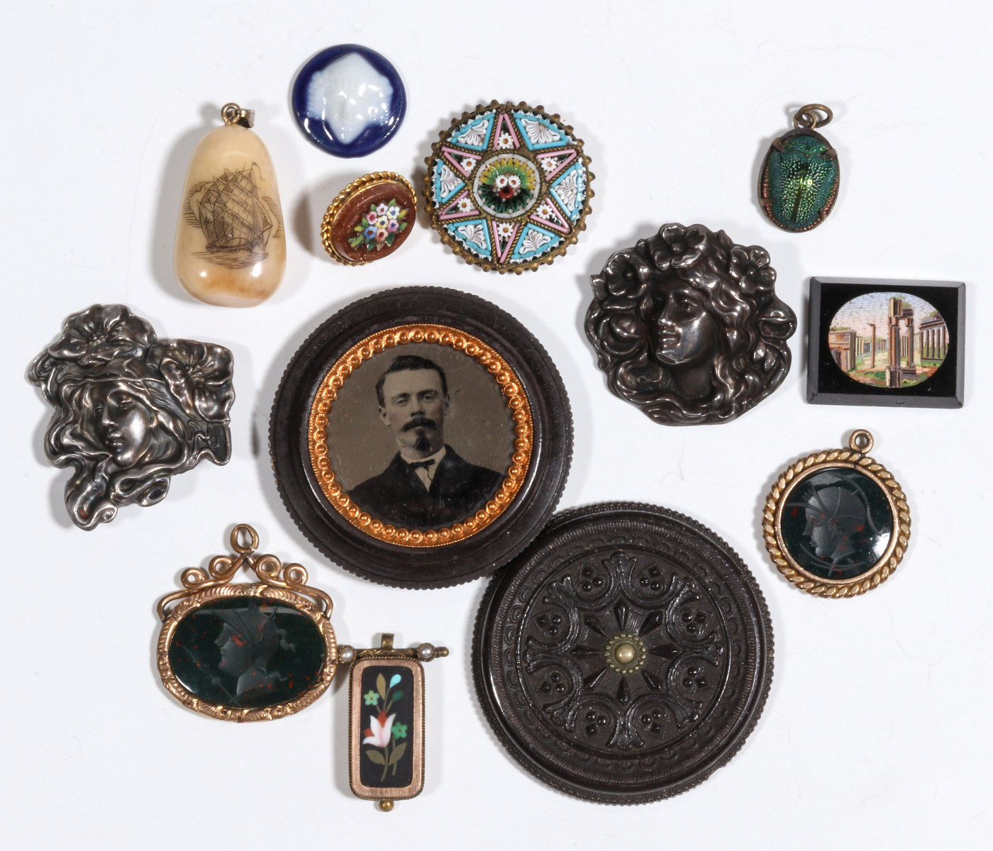 ESTATE JEWELRY AND MINIATURES: MICROMOSAIC, UNGER