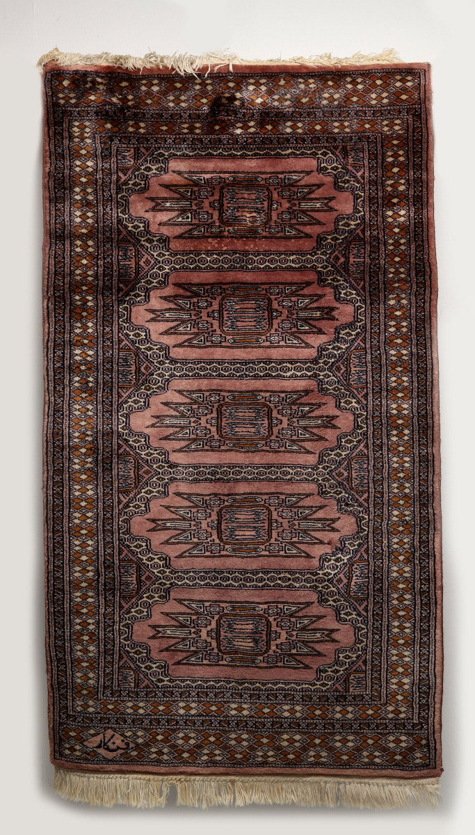 A LATE 20TH C. TURKOMAN TYPE ORIENTAL SCATTER RUG