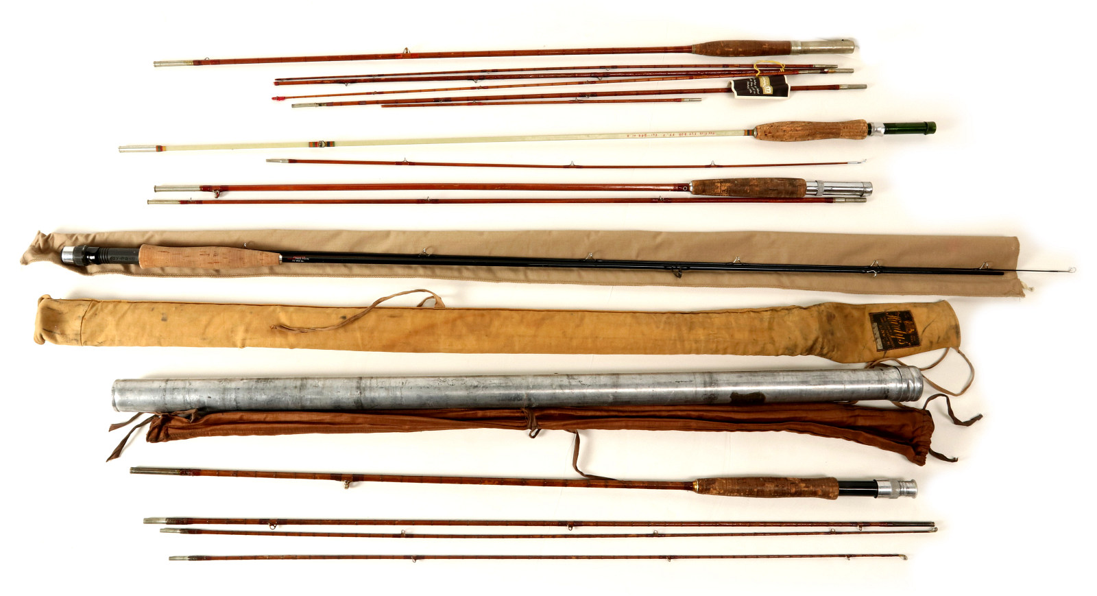 382: A COLLECTION OF ANTIQUE & VINTAGE FLY FISHING RODS