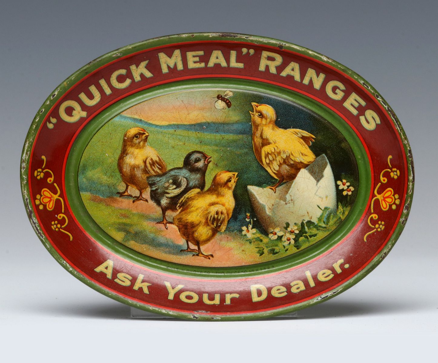 A 'QUICK MEAL' BRAND RANGES ADVERTISING TIP TRAY