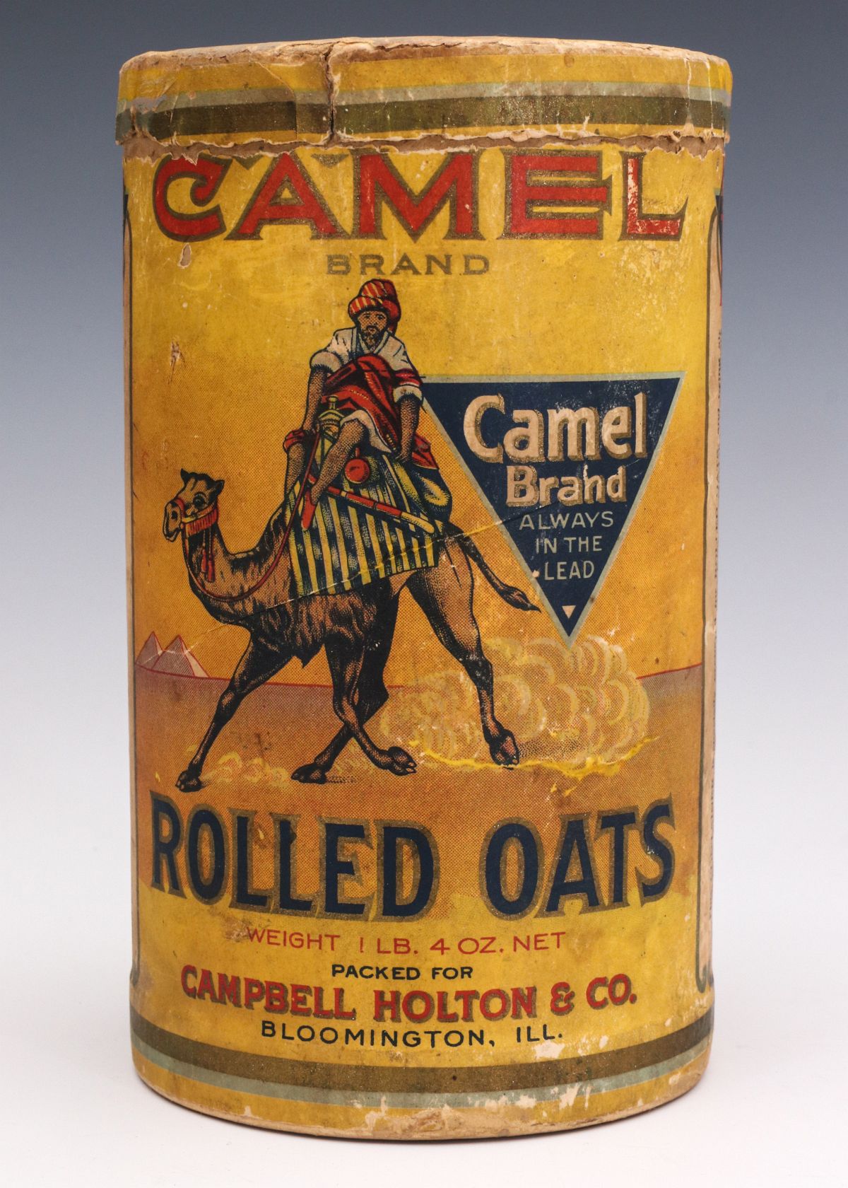 AN EARLY CAMEL BRAND ROLLED OATS CONTAINER