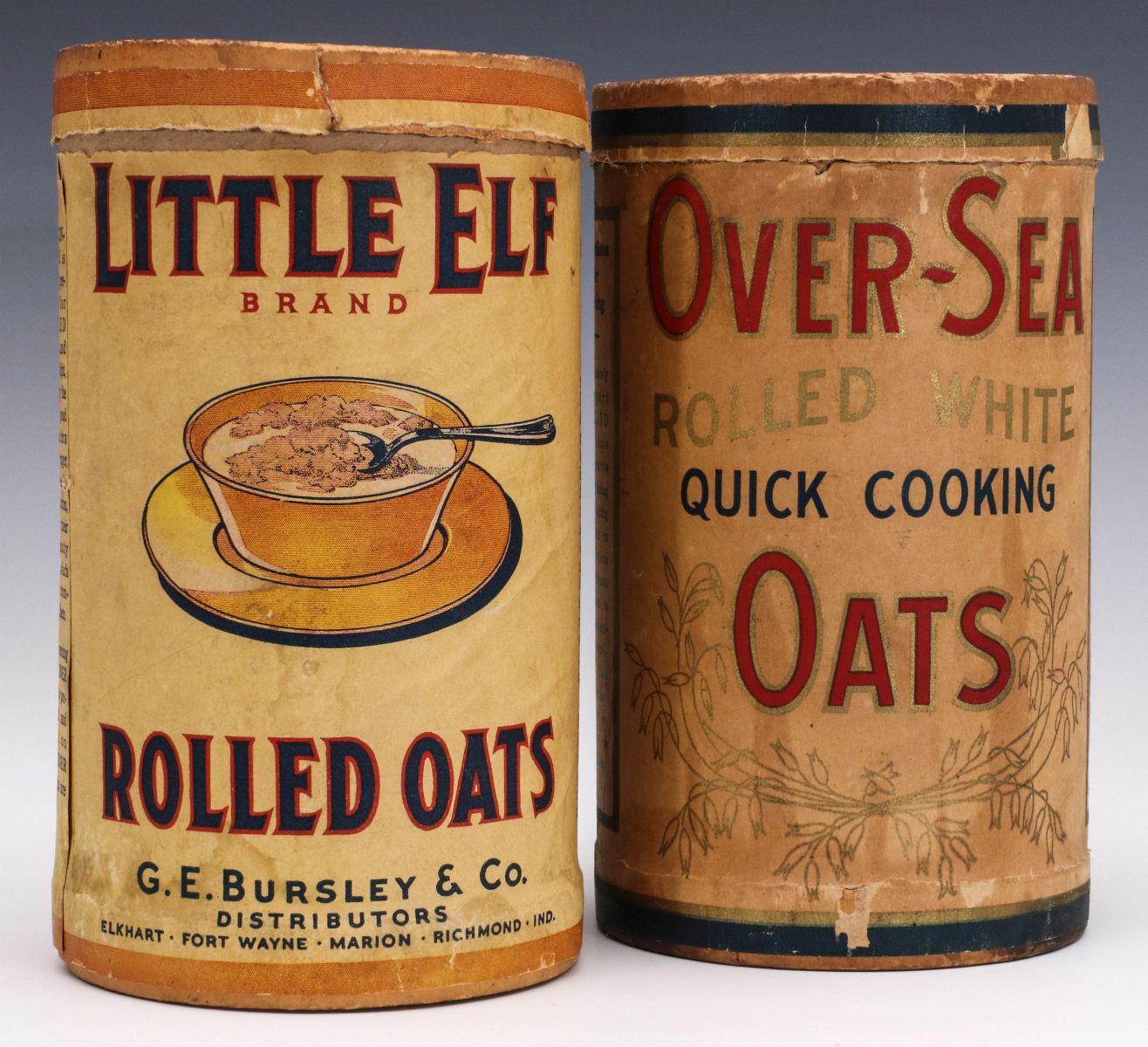 'LITTLE ELF' AND 'OVER-SEA' ROLLED OATS CONTAINERS