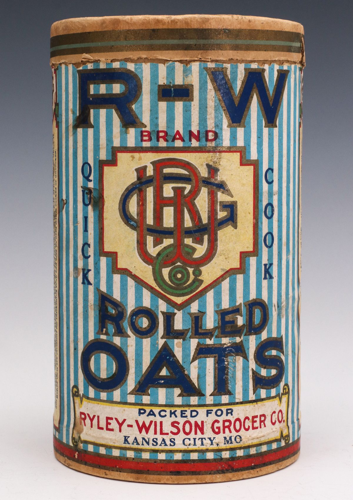 AN R-W BRAND ROLLED OATS CONTAINER, KANSAS CITY