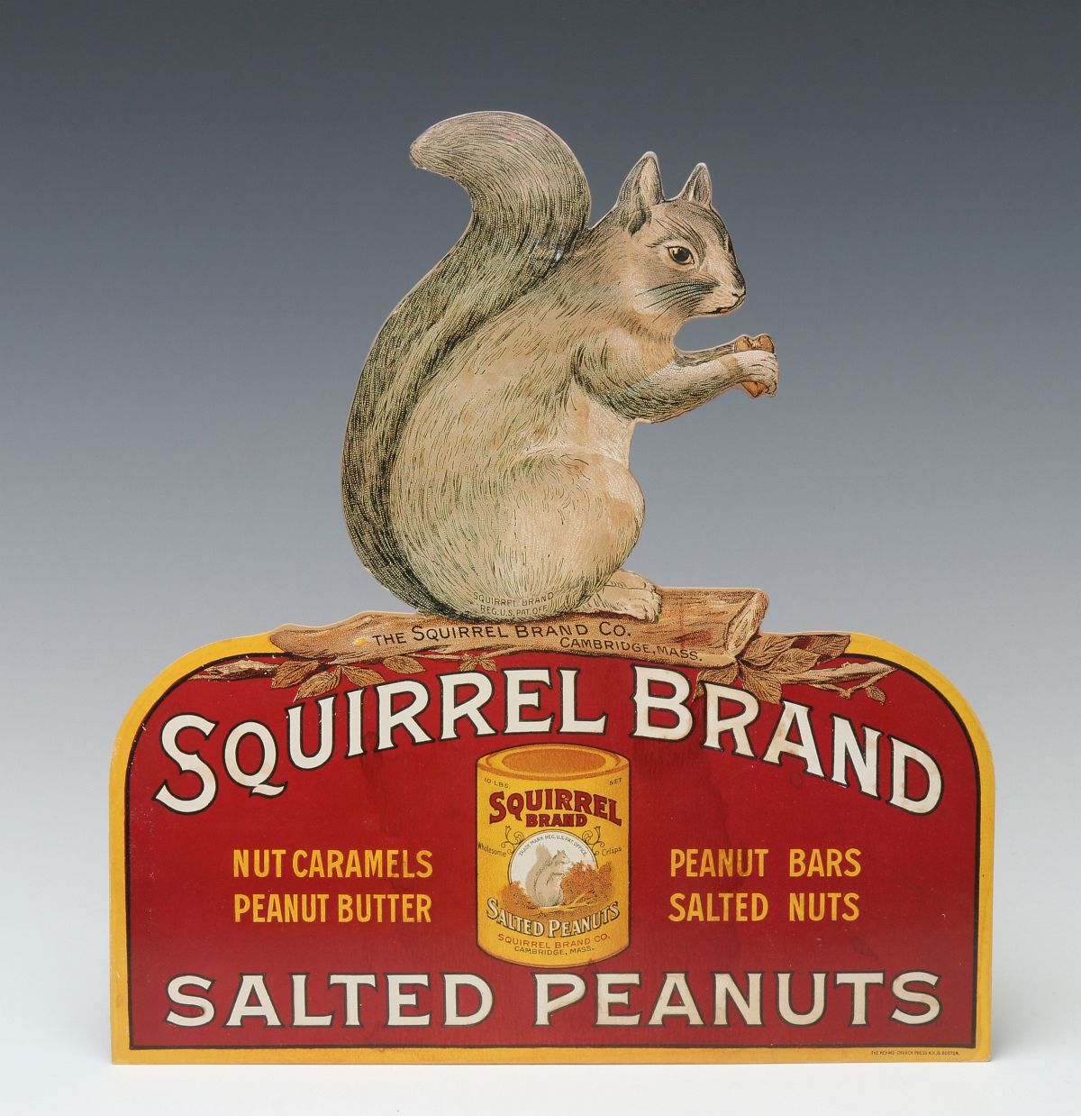 DIE-CUT CARD STOCK SIGN FOR SQUIRREL BRAND PEANUTS
