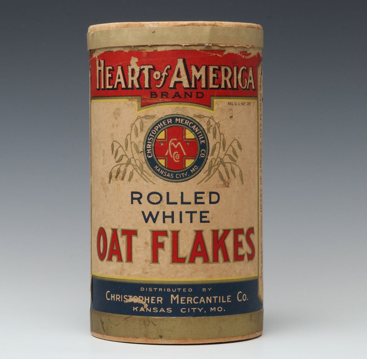 HEART OF AMERICA BRAND ROLLED WHITE OATS CONTAINER