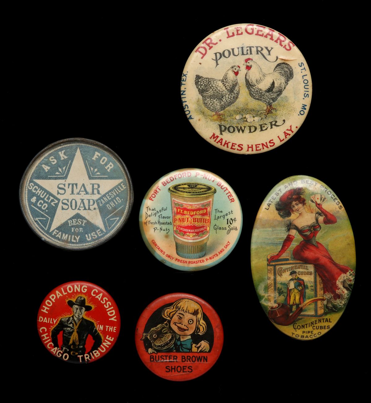 FT BEDFORD P-NUT BUTTER & OTHER 1900s ADVERTISING