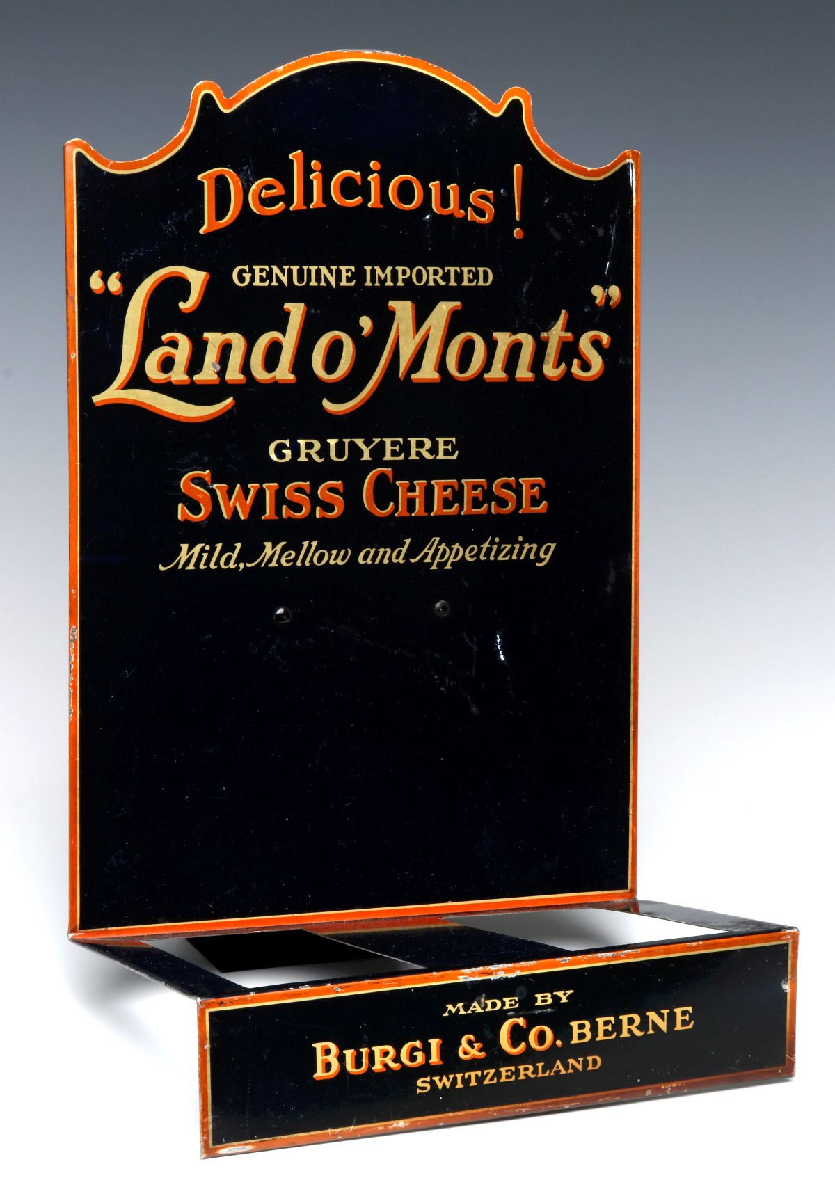 LAND O' MONTS DELICIOUS SWISS CHEESE ADVTG DISPLAY