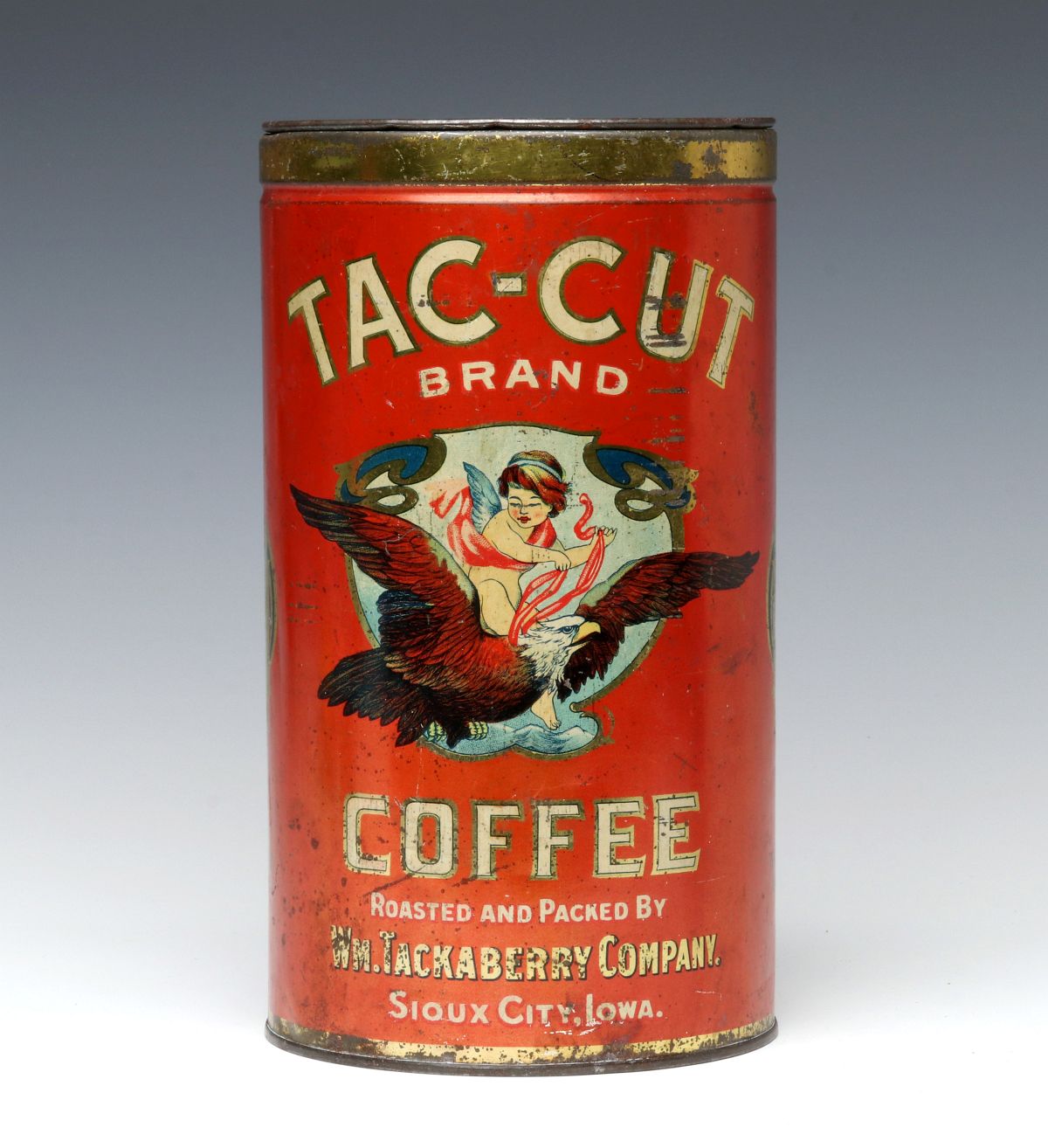 A 'TAC-CUT' BRAND 3-POUND COFFEE TIN