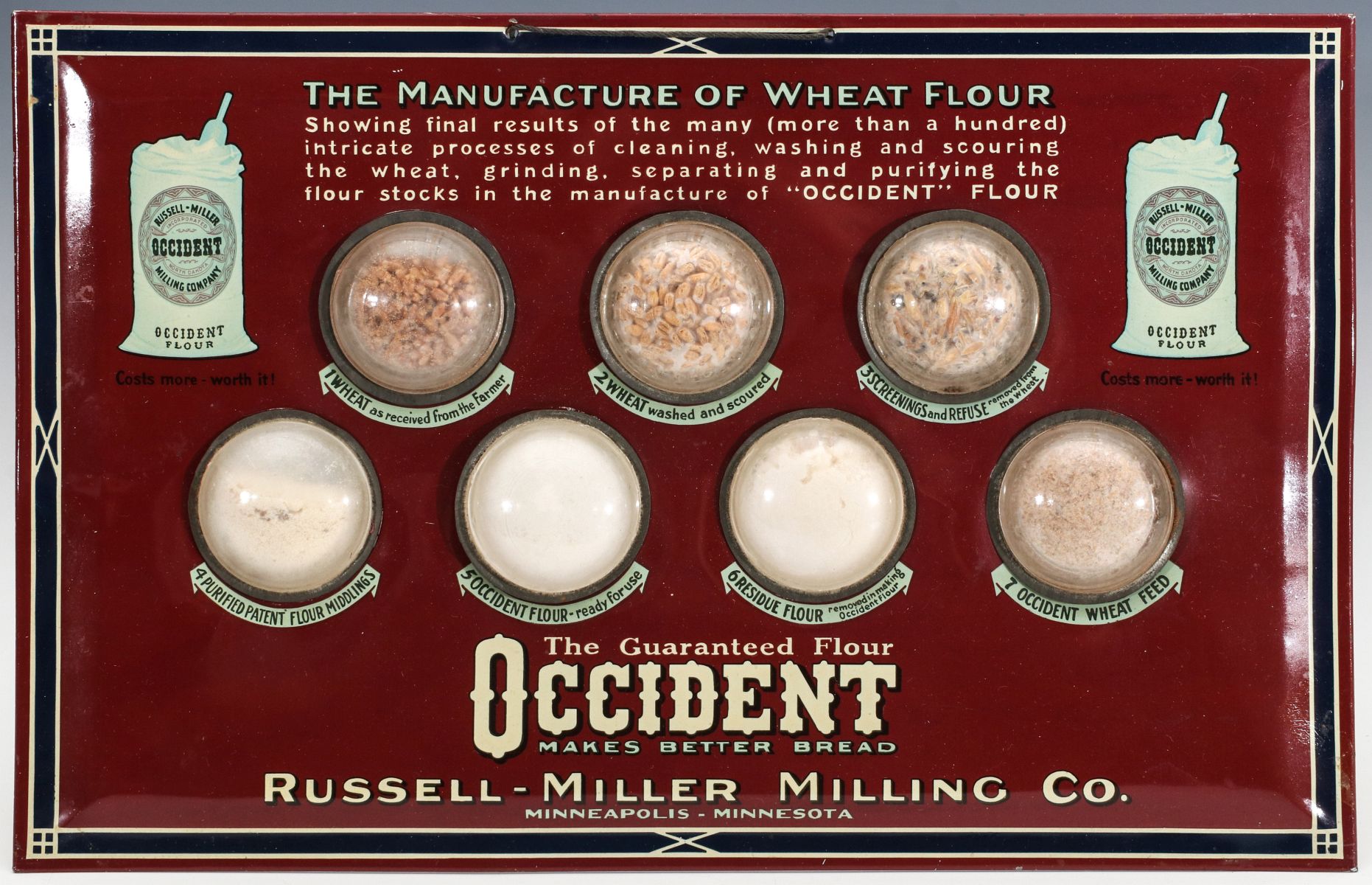 AN OCCIDENT FLOUR SAMPLES ADVERTISING SIGN