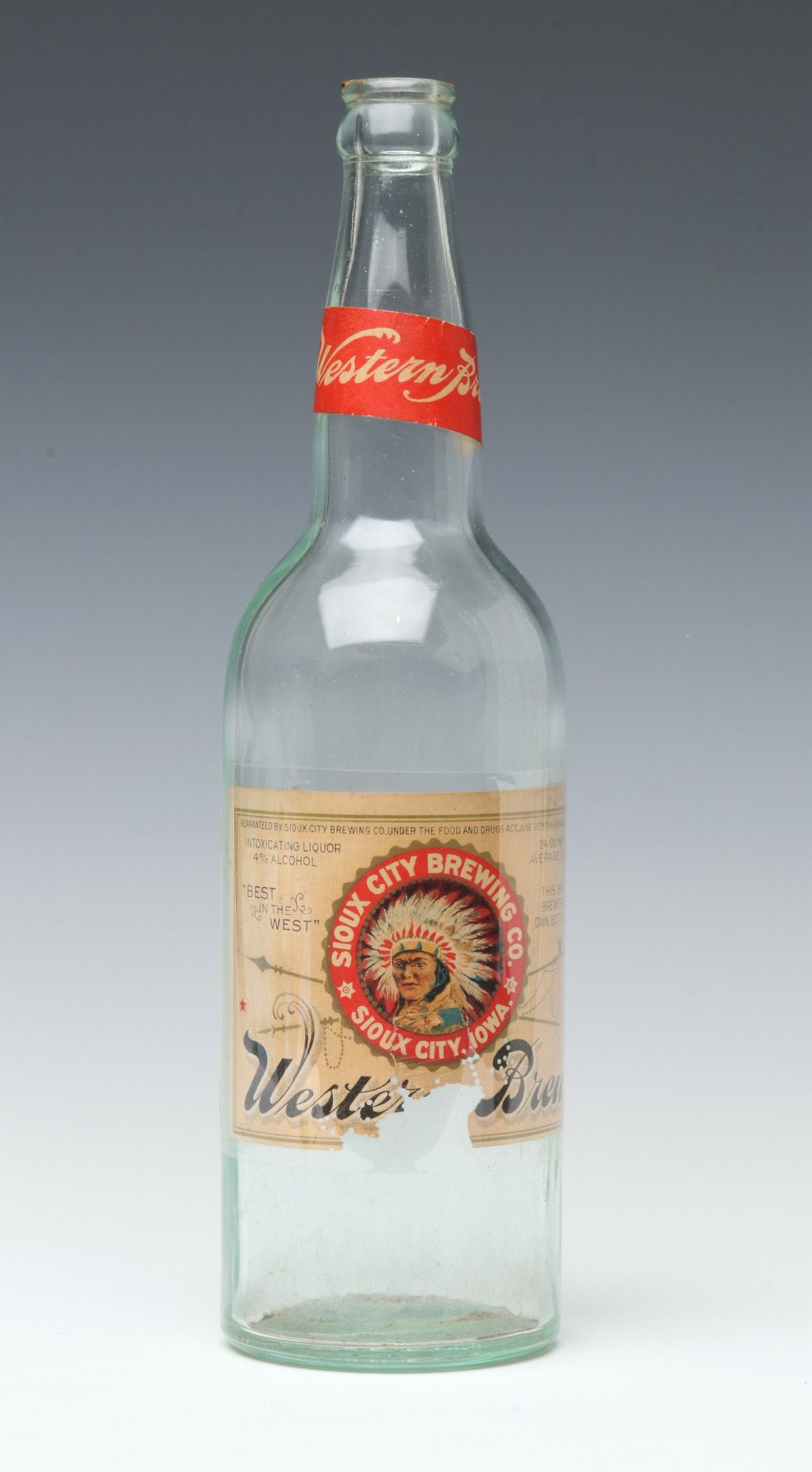 PRE-PROHIBITION SIOUX CITY BEER BOTTLE WITH LABEL
