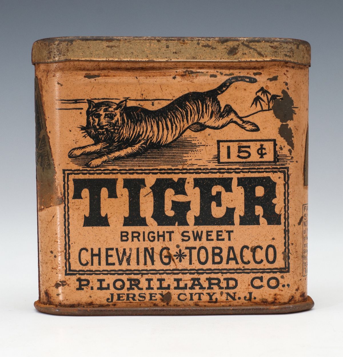 A TIGER BRAND CHEWING TOBACCO POCKET TIN