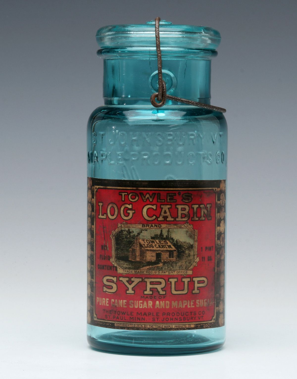 A BALL SURE SEAL TOWLE SYRUP ST. JOHNSBURY BOTTLE
