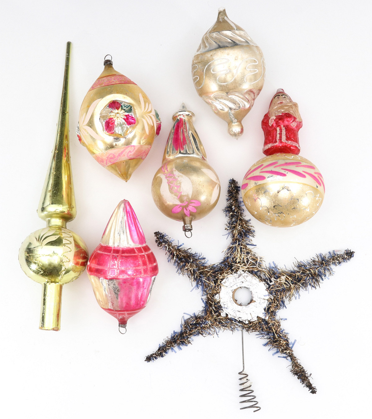 A COLLECTION OF ANTIQUE CHRISTMAS ORNAMENTS