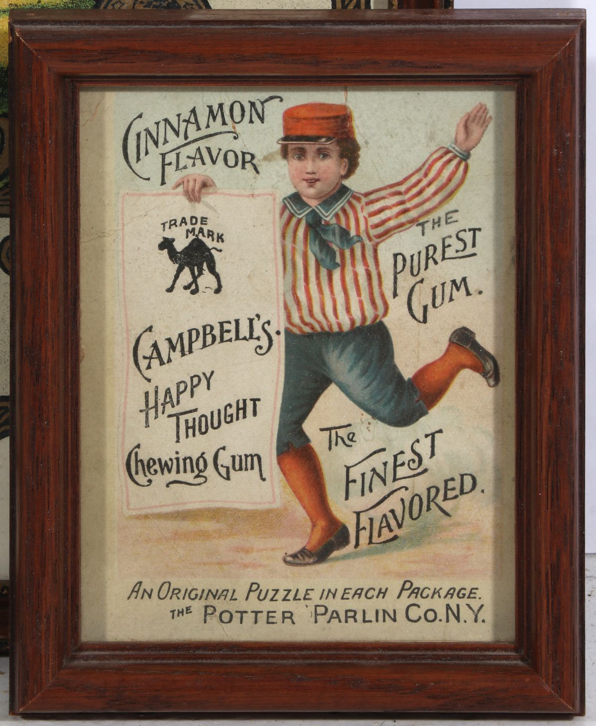 A CAMPBELL'S HAPPY THOUGHT GUM TRADE CARD C 1900