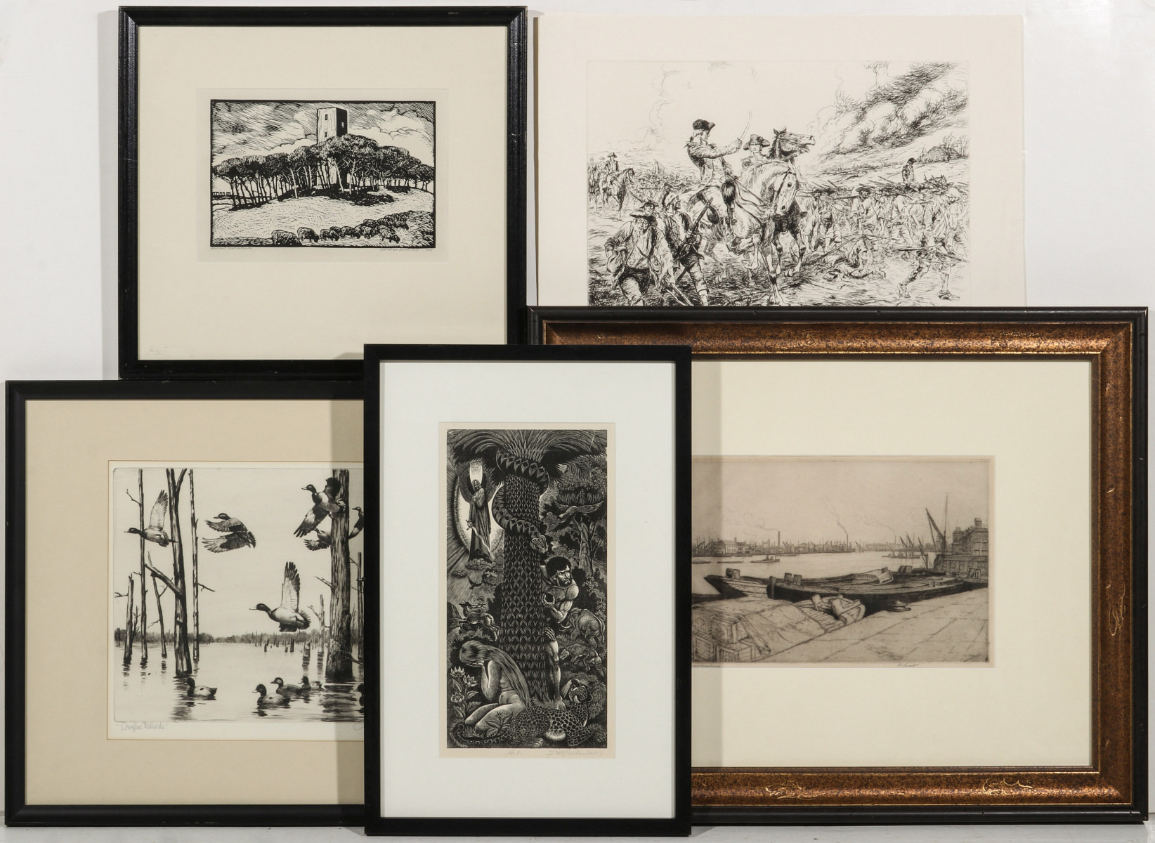 A COLLECTION OF 20TH CENT PENCIL SIGNED PRINTS