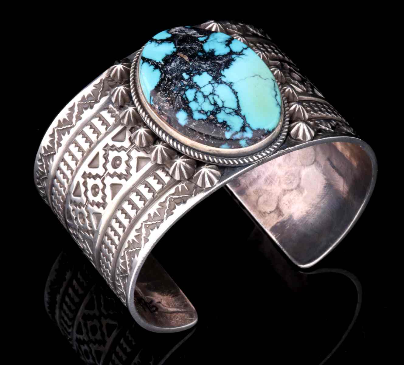 A GOOD SUNSHINE REEVES STERLING AND TURQUOISE CUFF