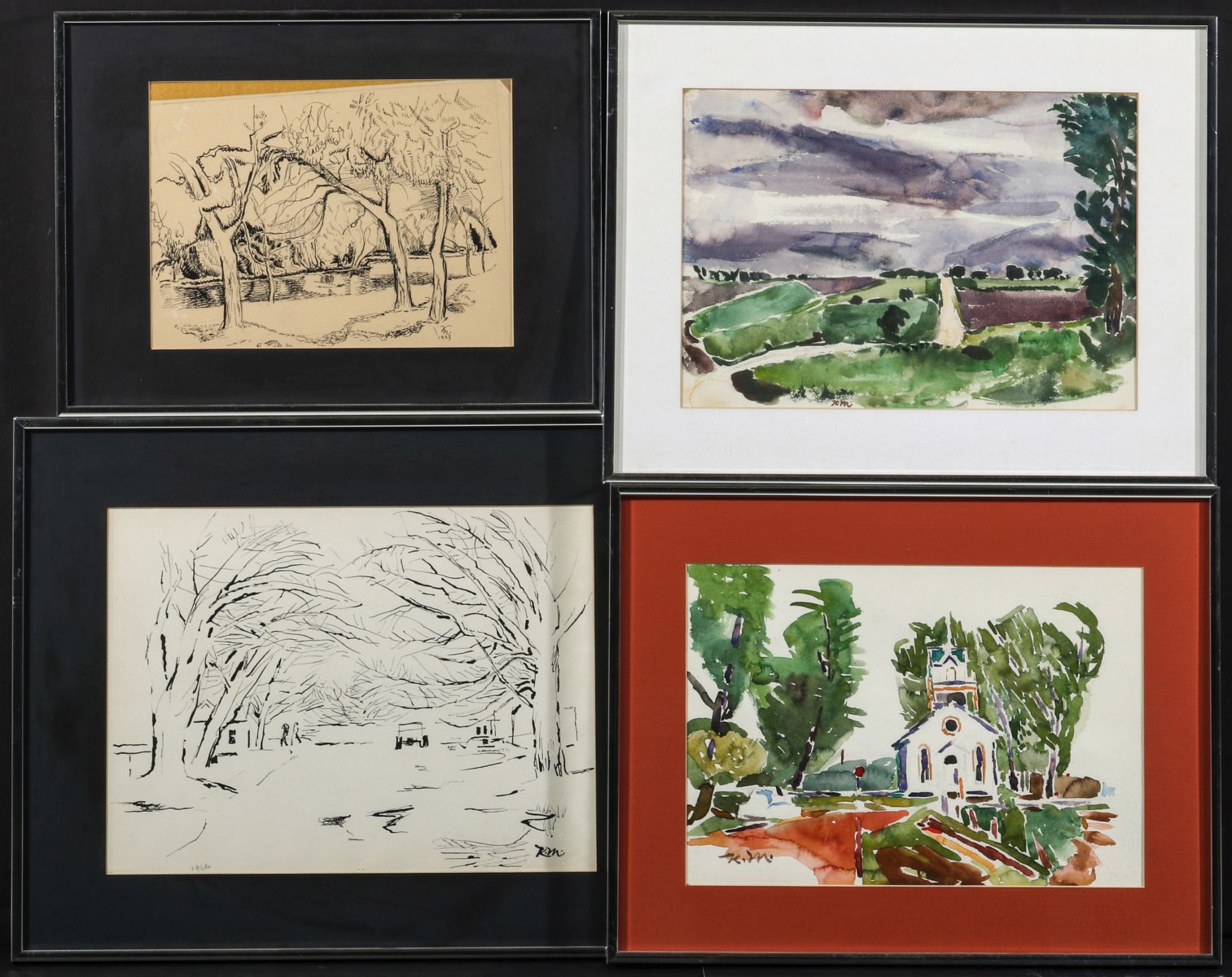 KARL MATTERN (1892-1969) WATERCOLORS AND SKETCHES