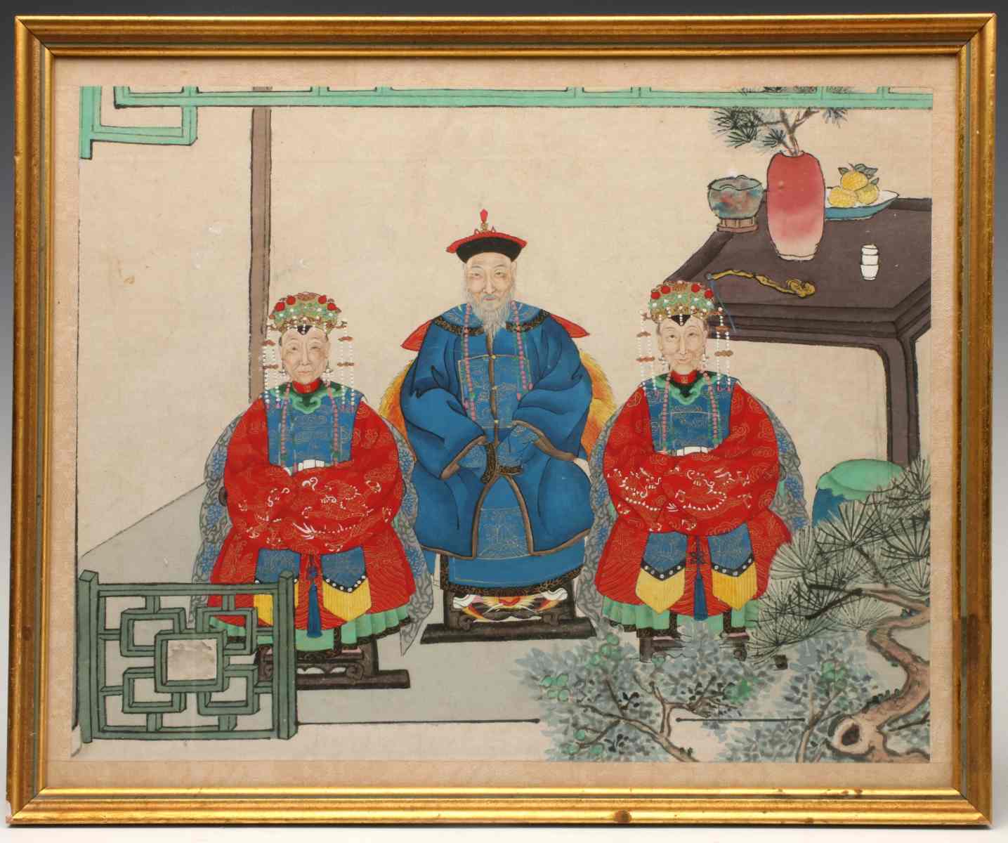 AN 18TH / 19TH CENTURY CHINESE ANCESTRAL PORTRAIT