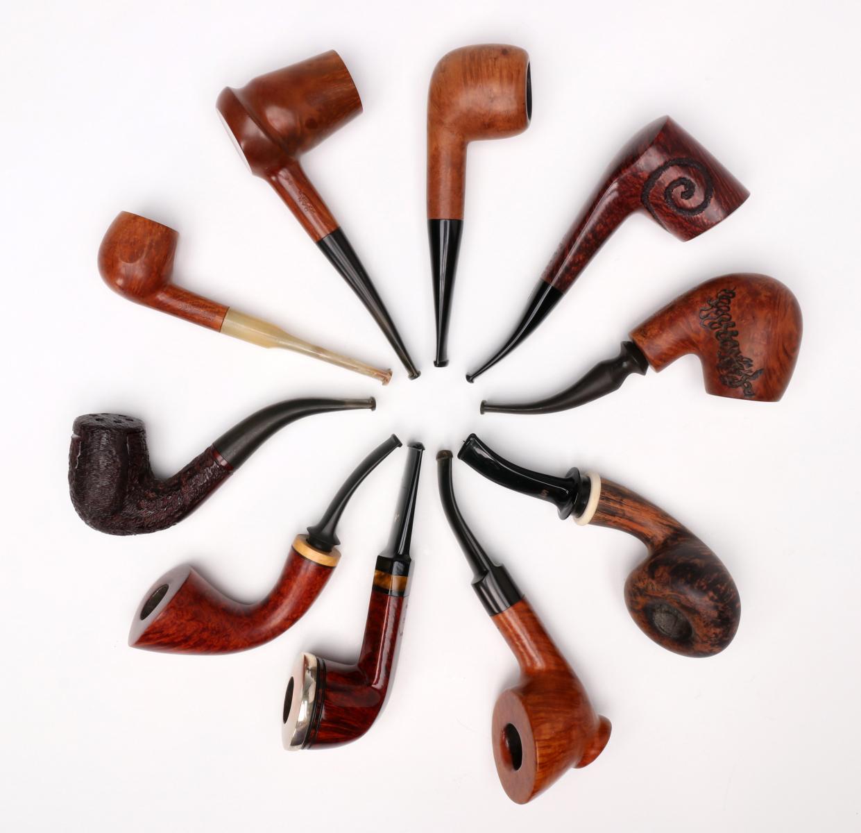 A COLLECTION OF QUALITY EXOTIC WOOD SMOKING PIPES