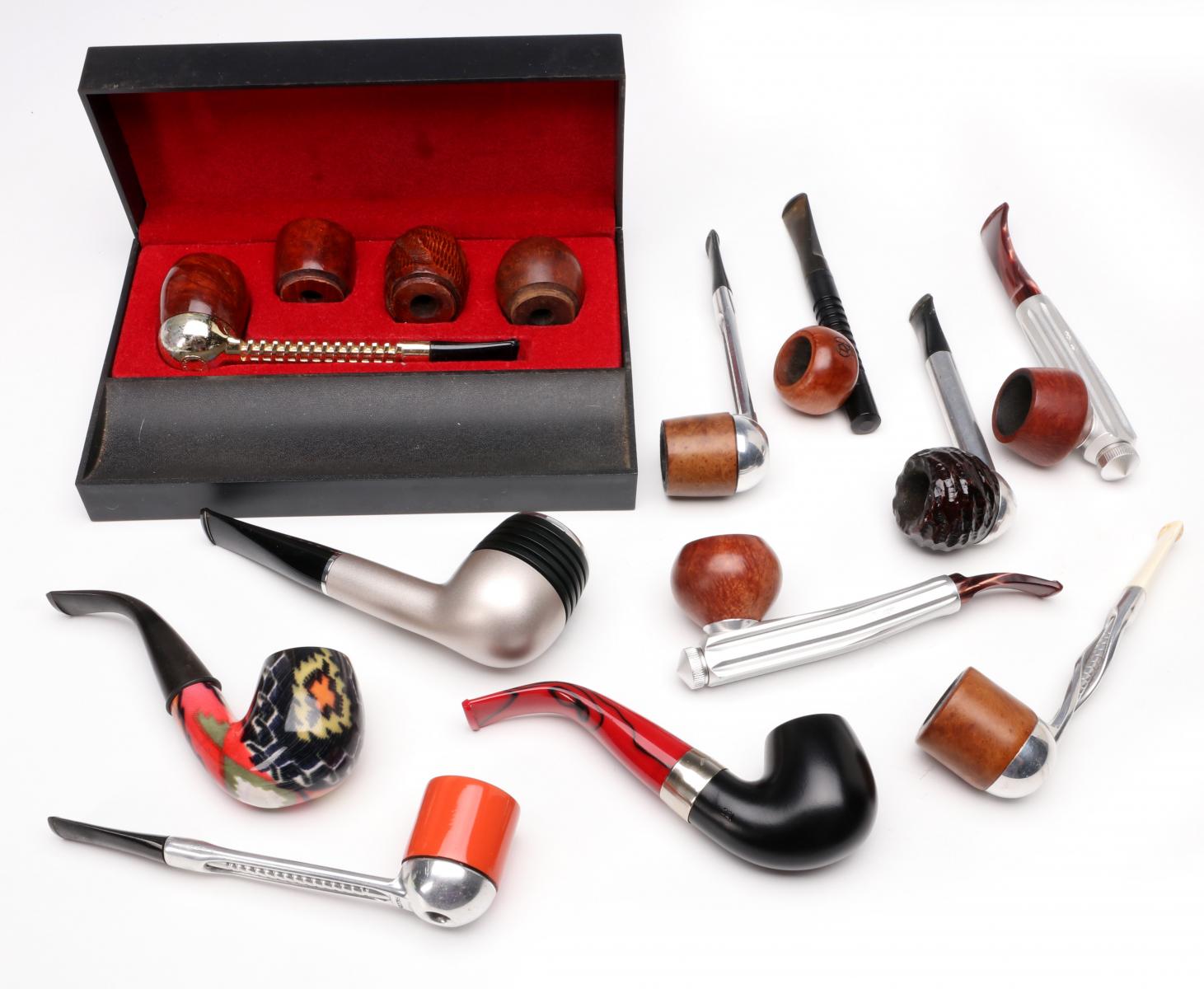 A COLLECTION OF UNUSUAL SMOKING PIPES