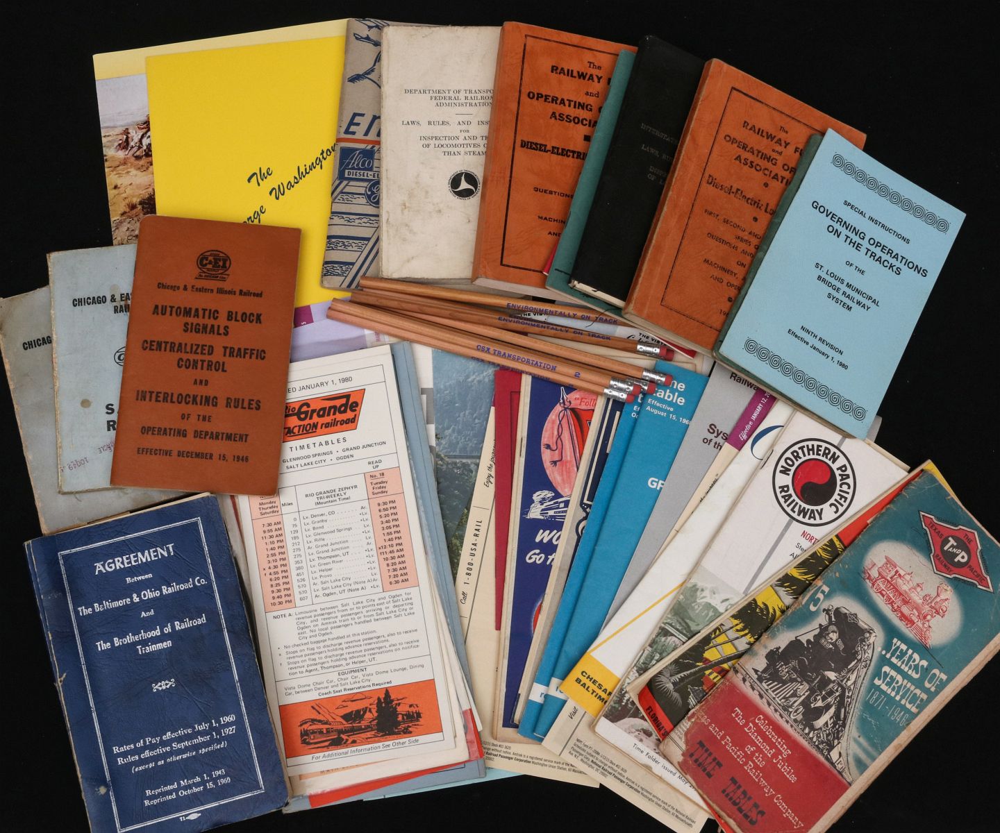 20TH CENTURY RAILROAD TIME TABLES AND MORE