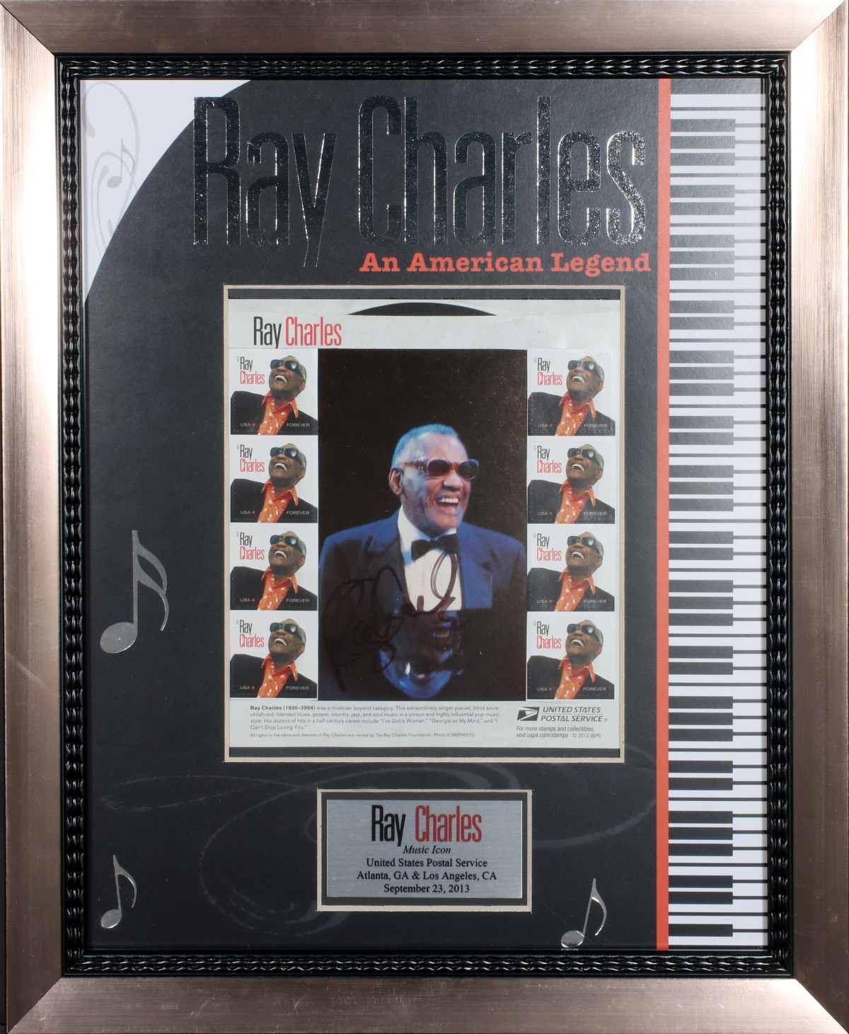 RAY CHARLES (1930-2004) SIGNED PHOTOGRAPH