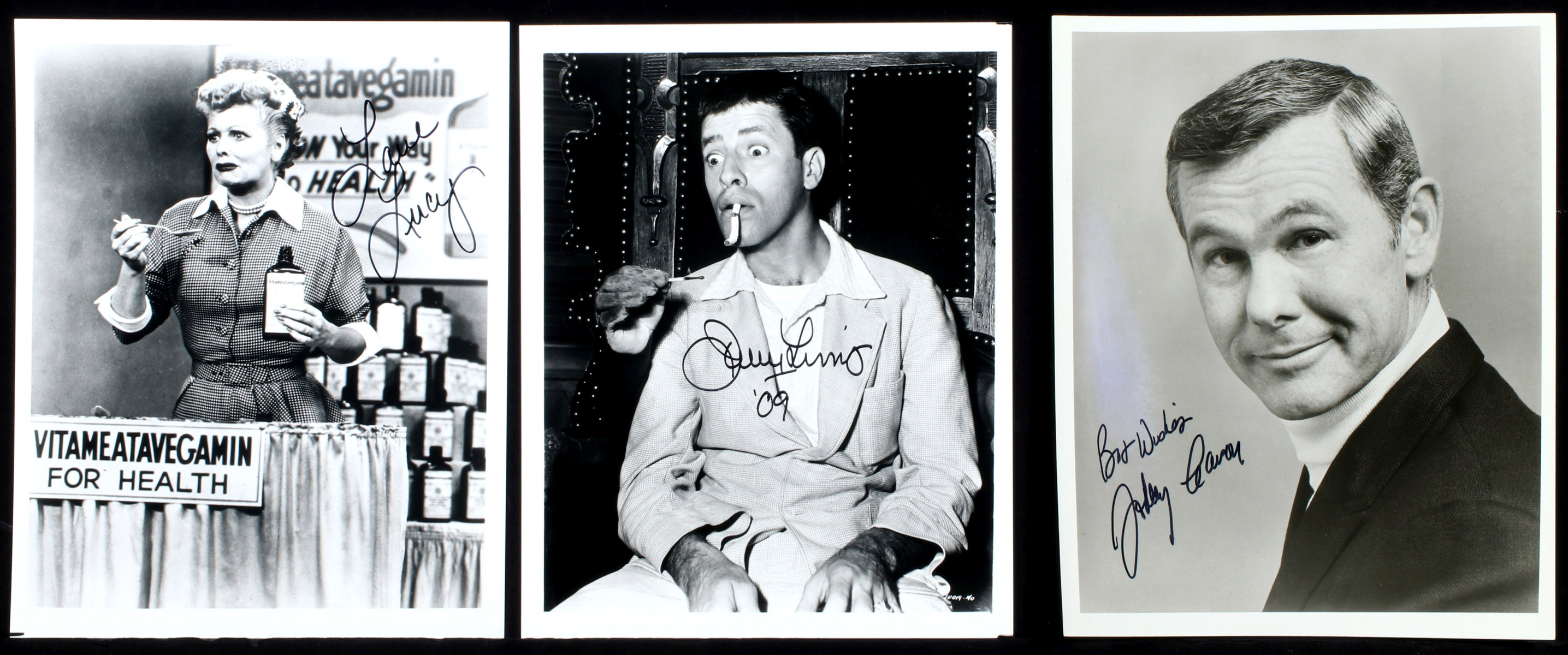 CLASSIC TV PERSONALITIES SIGNED 8 X 10 PHOTOS