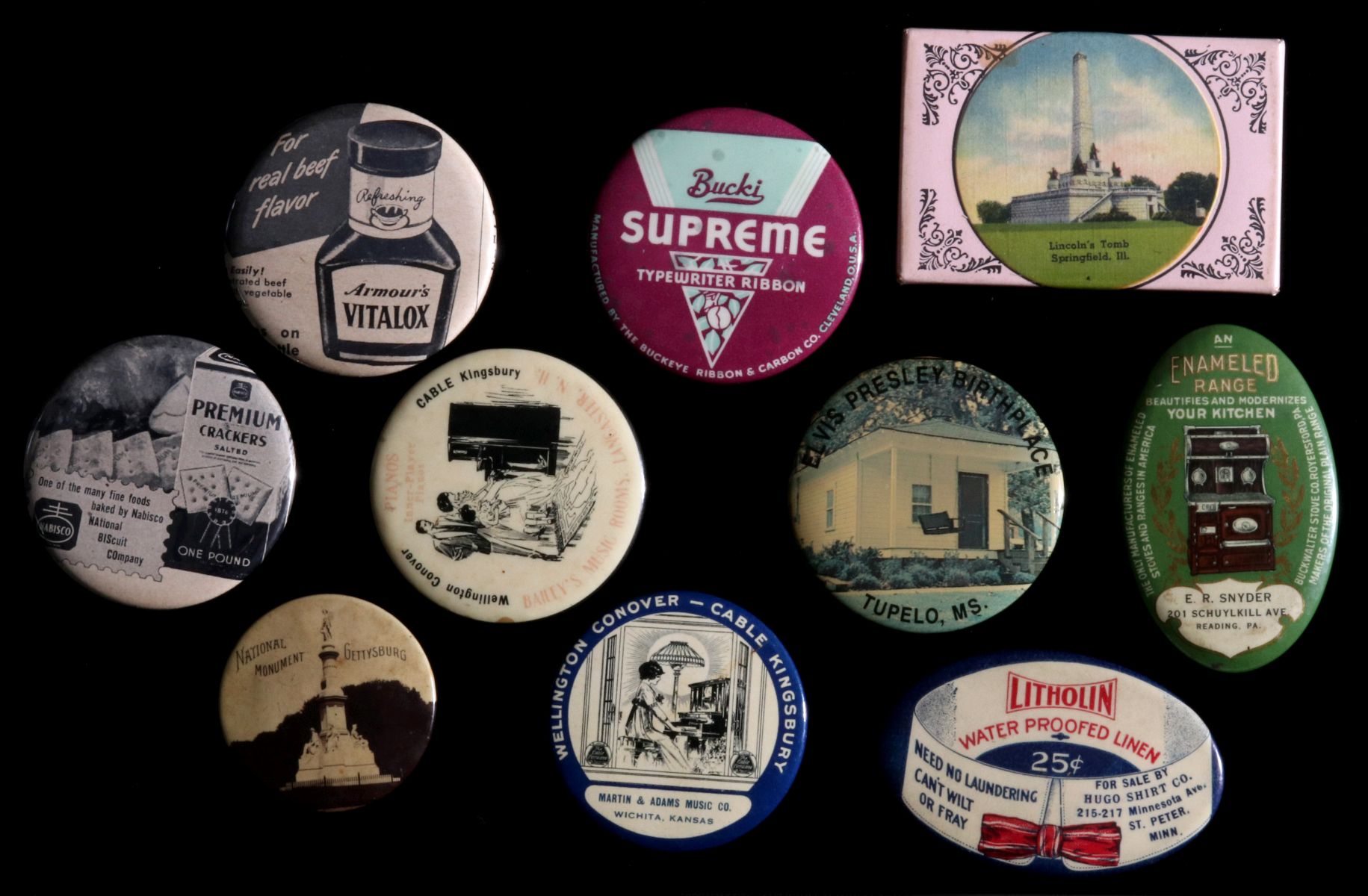 A COLLECTION OF ADVERTISING POCKET MIRRORS