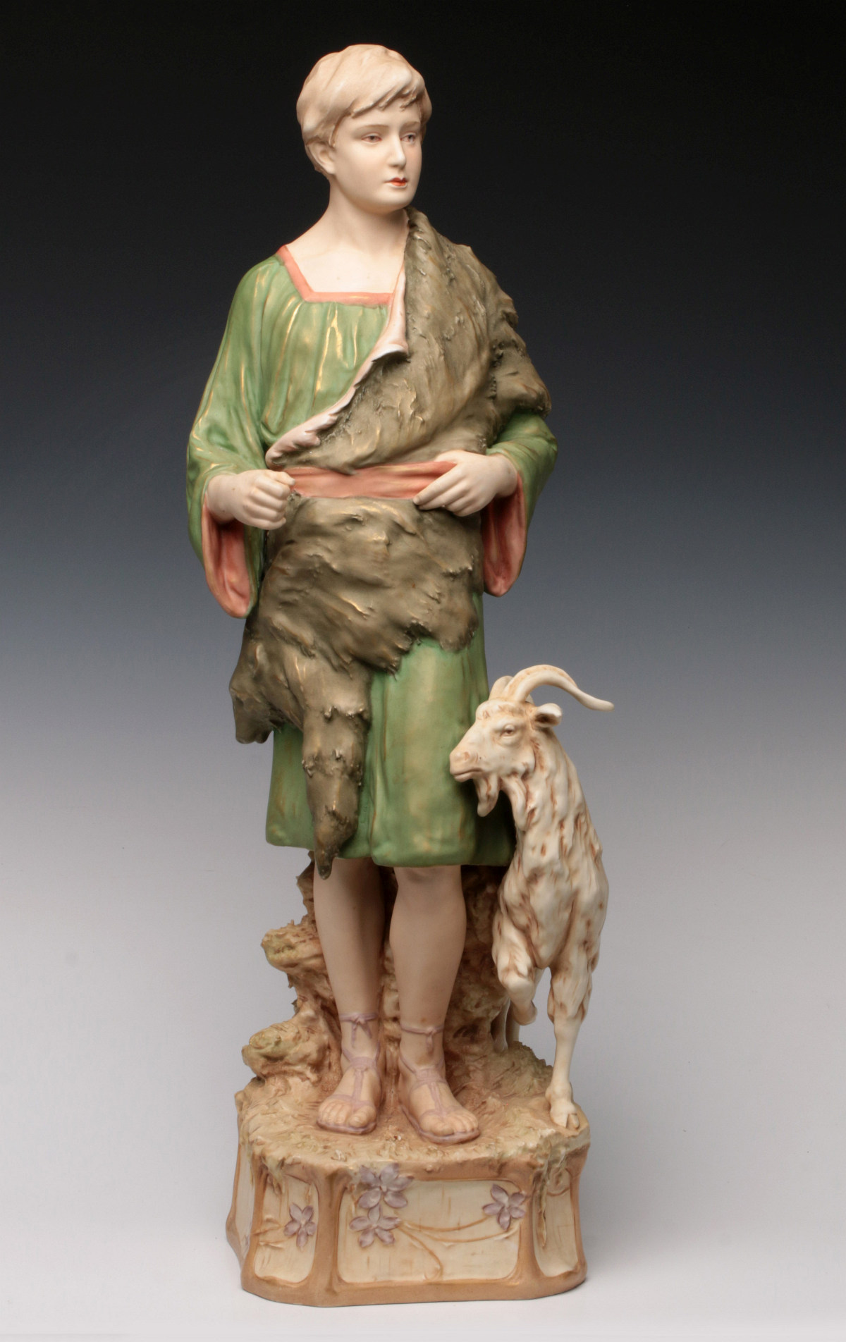 A 26-INCH ROYAL DUX CLASSICAL FIGURE OF YOUNG MAN