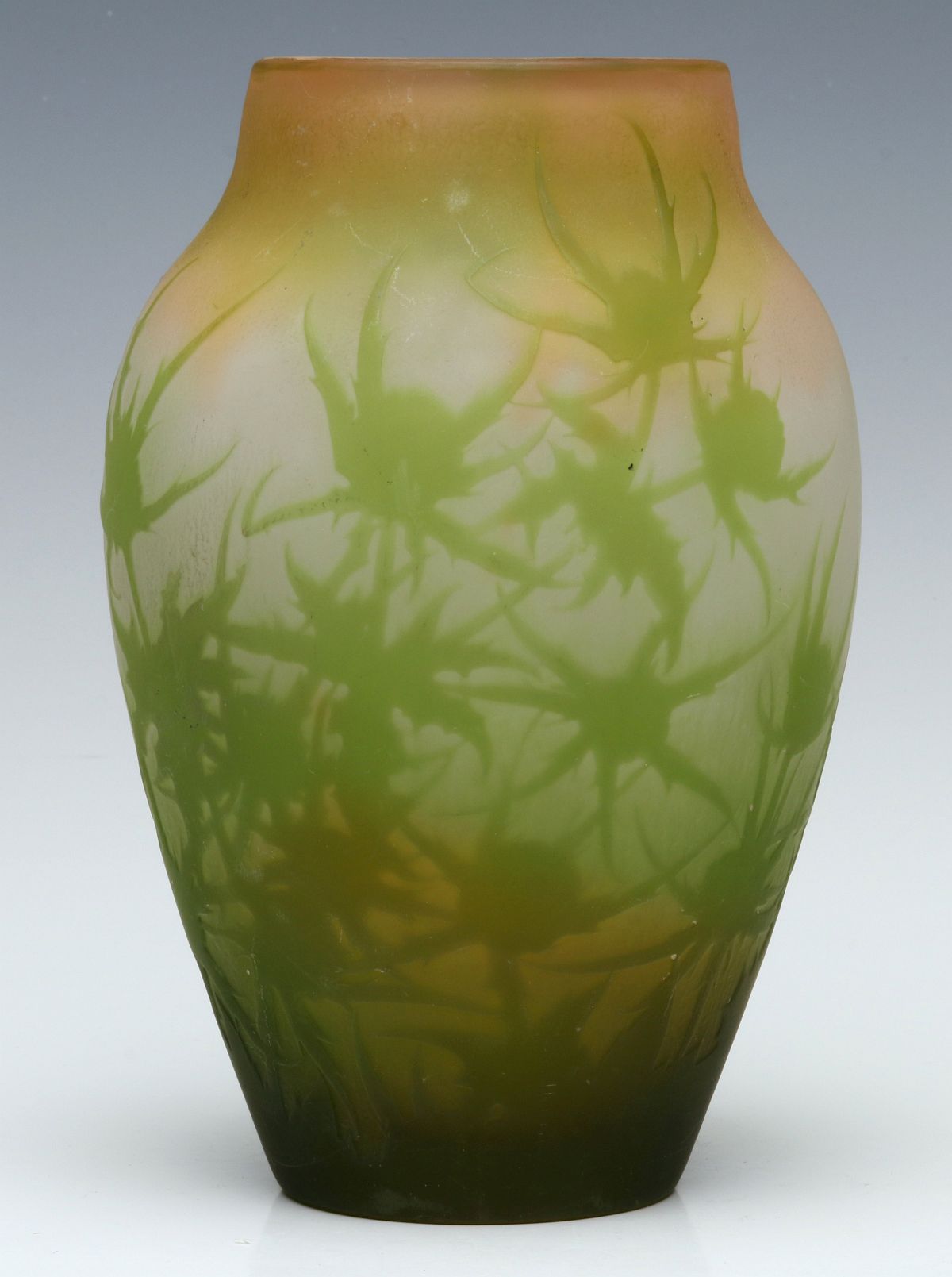 A FRENCH CAMEO GLASS VASE SIGNED GALLE'