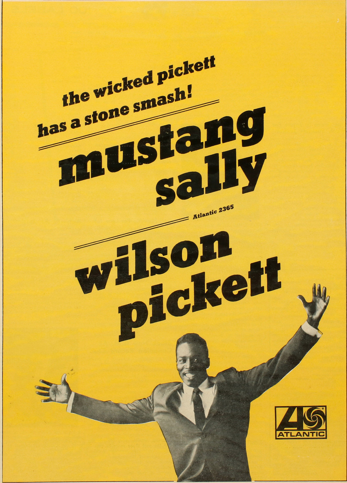 A 1966 POSTER FOR WILSON PICKETT'S 'MUSTANG SALLY'