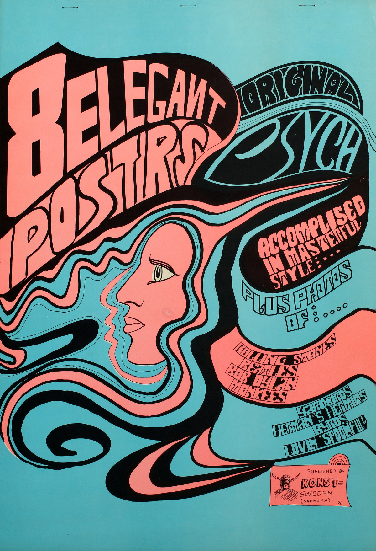 THE COVER DESIGN FOR 1960s PSYCHEDELIC ROCK POSTER SET