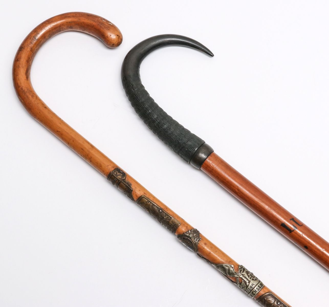 TWO ANTIQUE GERMAN CANES
