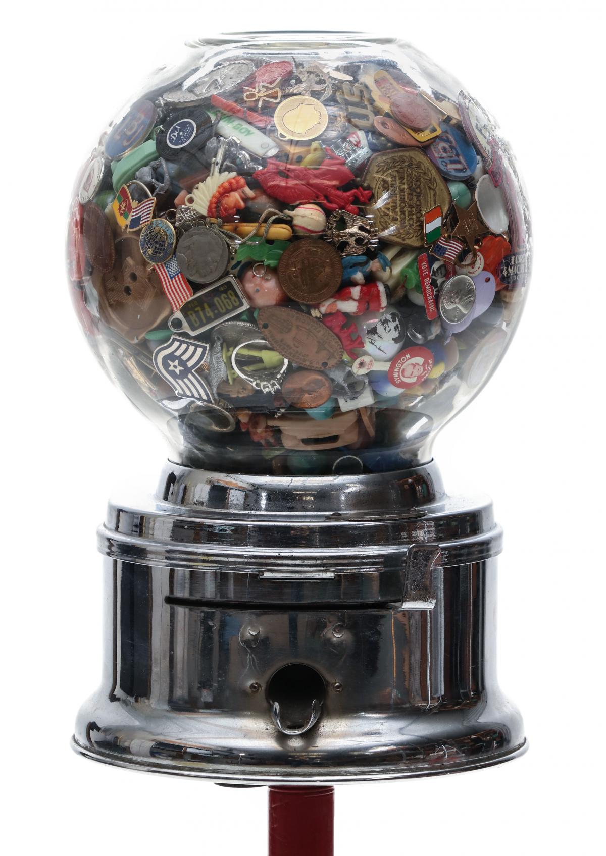FORD 1 CENT GUMBALL MACHINE WITH 1000 COLLECTIBLES