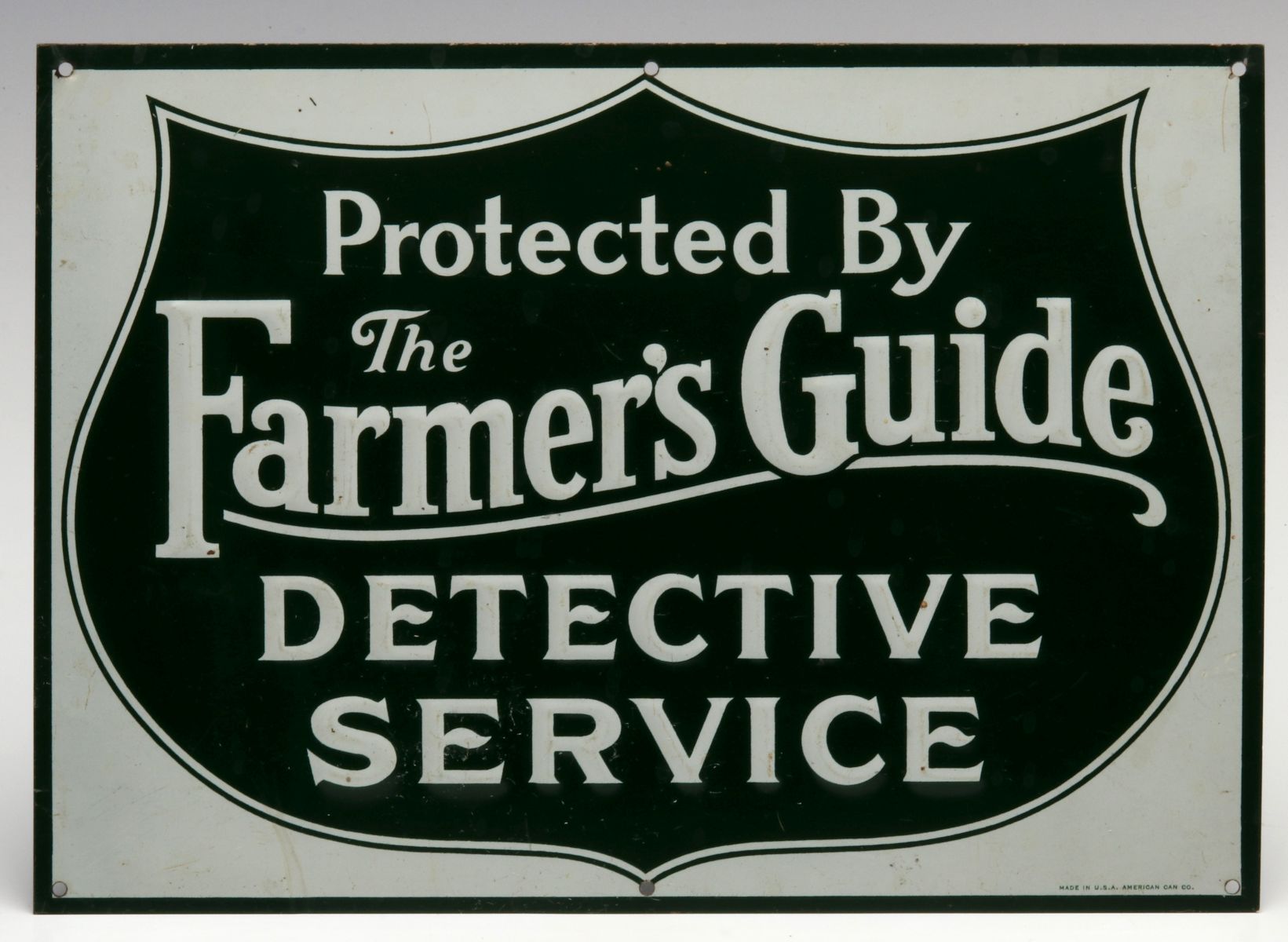 PROTECTED BY THE FARMER'S GUIDE DETECTIVE SERVICE