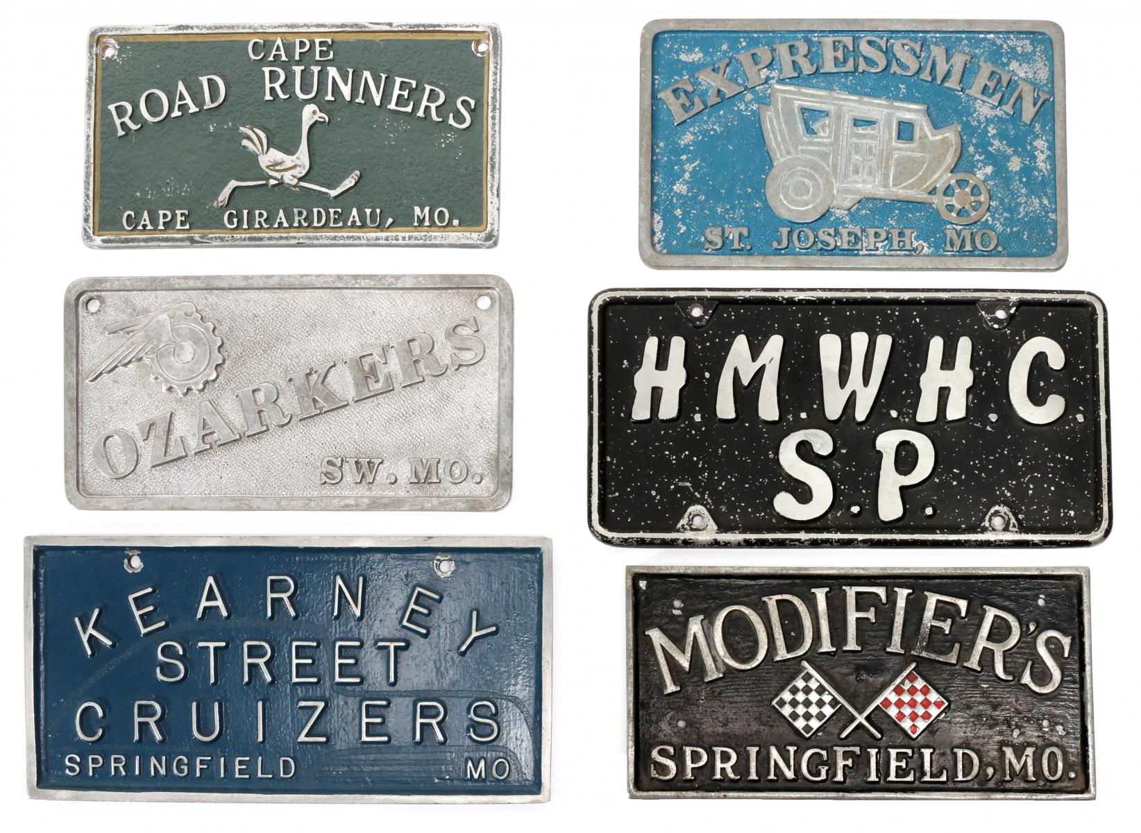 COLLECTION OF MID- TO LATE-20TH C. CAR CLUB MEMBER TAGS