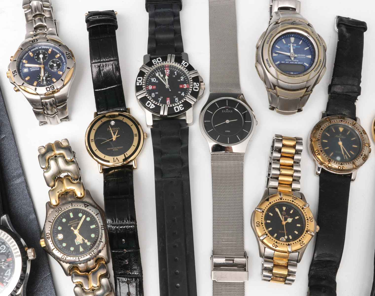 AN ESTATE LOT OF SKAGEN AND OTHER LATE 20TH C. WATCHES