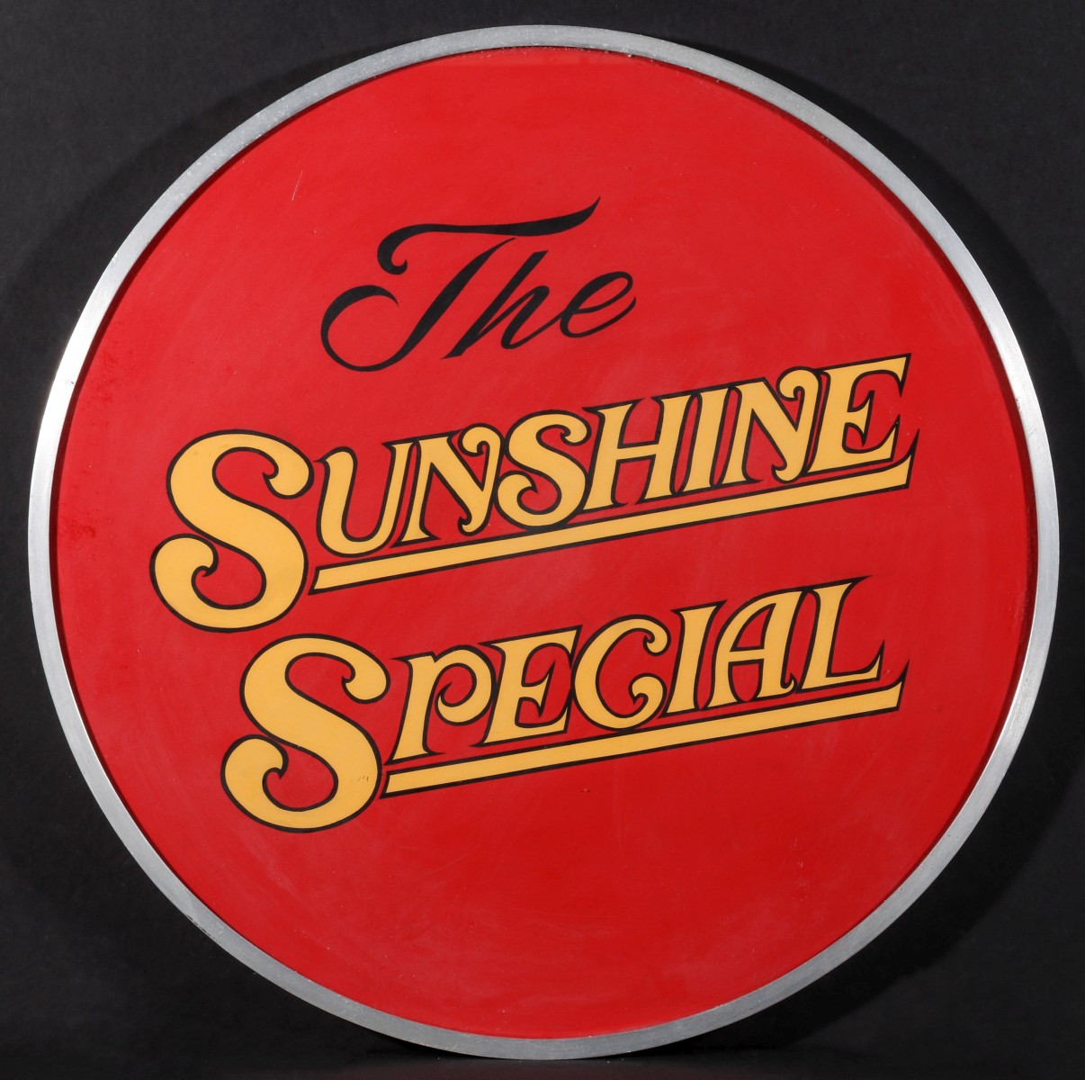 REVERSE PAINTED DRUMHEAD LENS FOR THE SUNSHINE SPECIAL